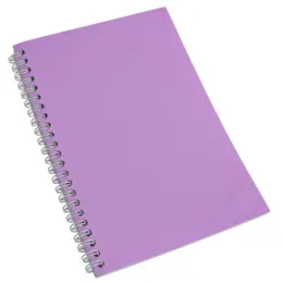 Spiral A5 Notebook Purple Closed Image